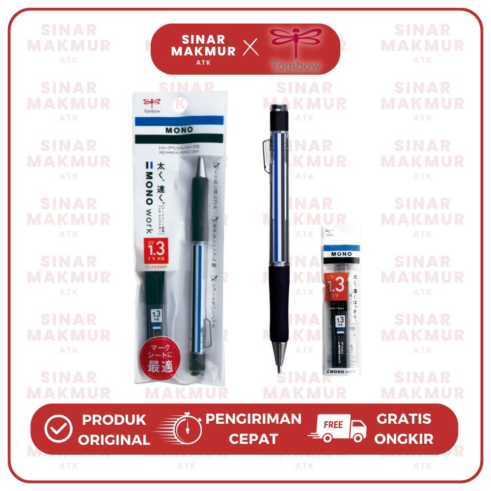 

Mechanical Pencil/Pensil Mekanik 1.3 mm Set + Refill Mono Work Tombow PCB-251 (Pcs)