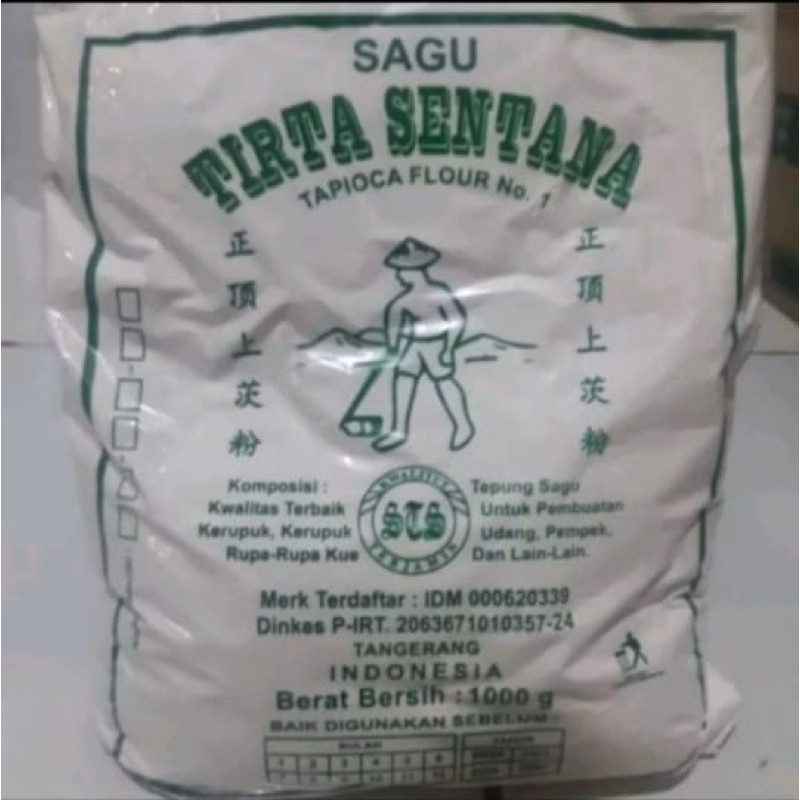 

Tepung Sagu Tirta Sentana / Surya Sentana Tapioka 500 gr x 20 pcs / 1 kg x 10 pcs per 1 Bal / Ball / Dus 10 kg