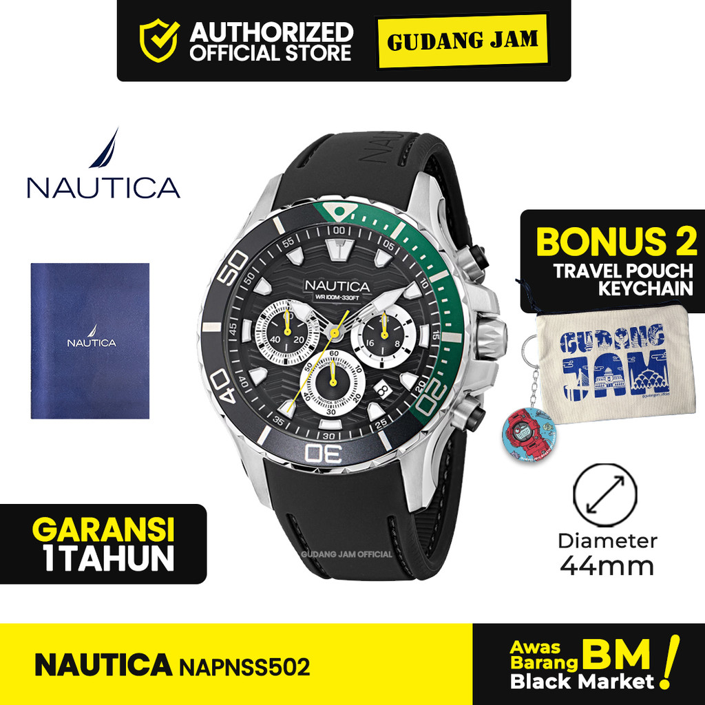 Nautica Pria NAPNSS502 NST Chronograph Silicone Watch