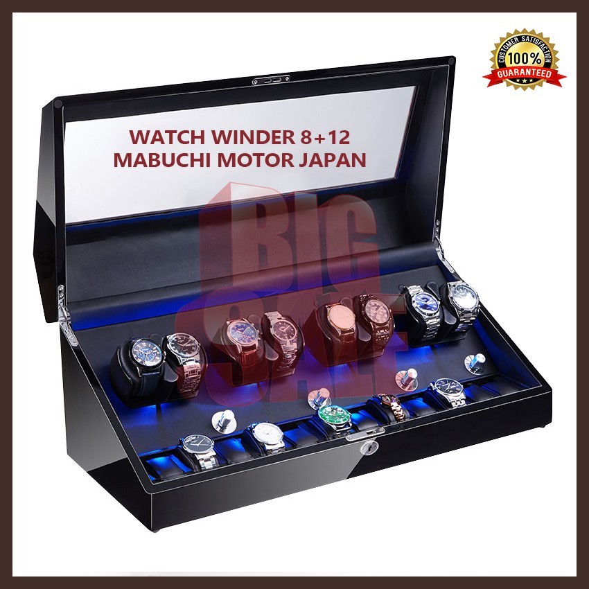 Watch Winder Pemutar Jam Tangan Otomatis Winder Watch 8+12