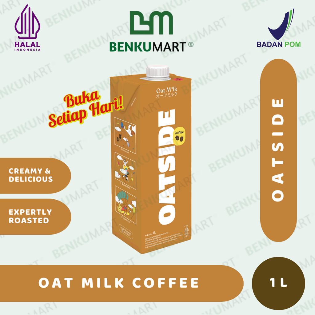 

Oatside COFFEE Oat Milk 1L | Susu Oat Gandum Lactose & Dairy Free