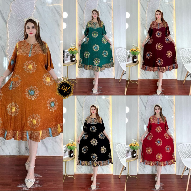 Daster Cap Jumbo Ld 130| Daster Maura Jumbo| Daster Cap Maura| Daster Menyusui| Daster Pekalongan