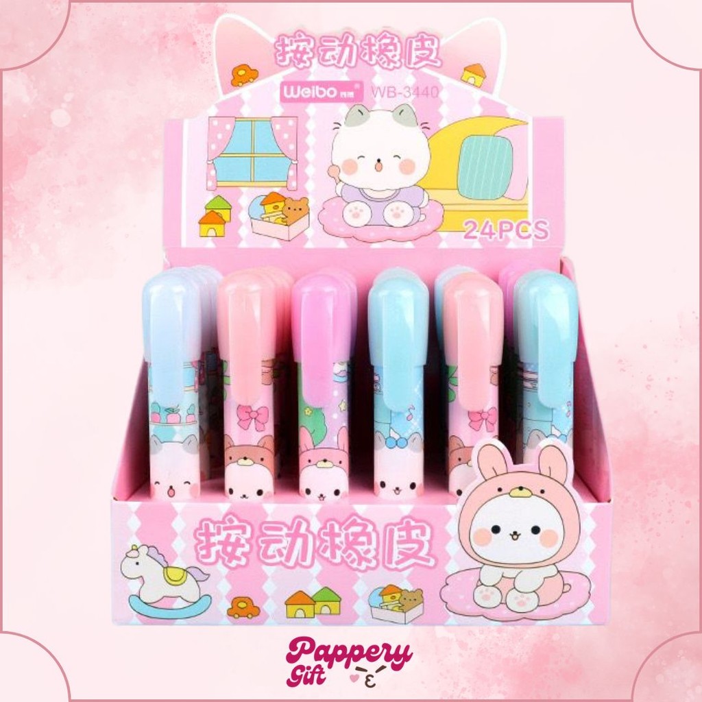 

Penghapus Pensil Mekanik Motif Karakter Lucu / Mechanical Eraser / Hapusan Eraser Lipstik - SE0395