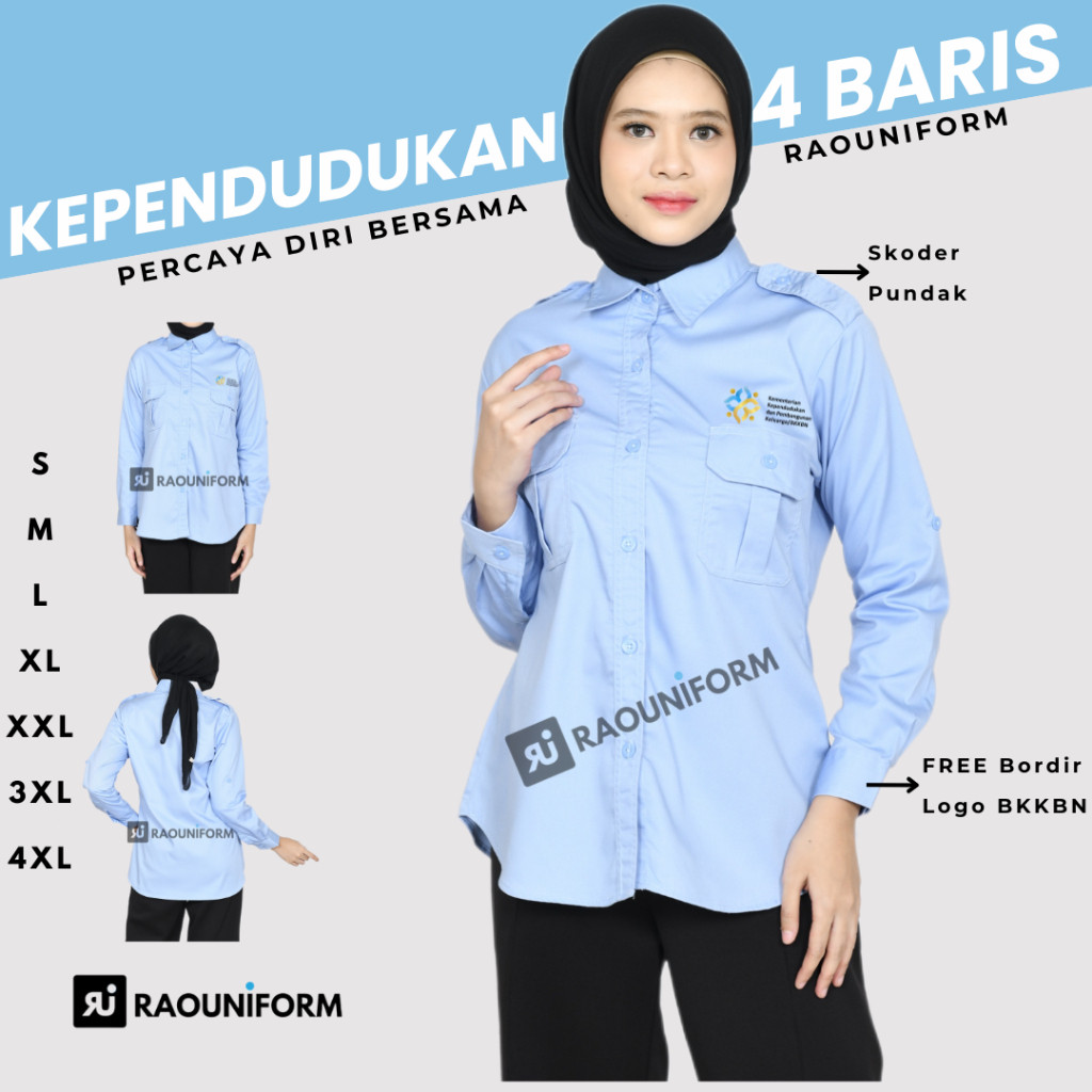 KEPENDUDUKAN 4 BARIS-Baju Seragam Kerja BKKBN Terbaru/Seragam PDL Kependudukan 2025