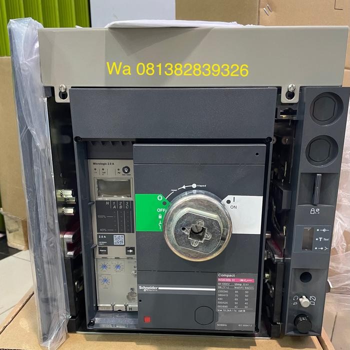 SCHNEIDER MCCB NS800B H 3P 800A DRAWOUT + ROTARY HANDLE MICROLOGIC 2.0