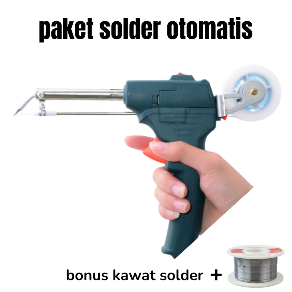 store.dedeSHOPSolder Listrik + Timah Set Lengkap Solder 60 Watt 80 Watt Set Solder Tembak Solder Oto