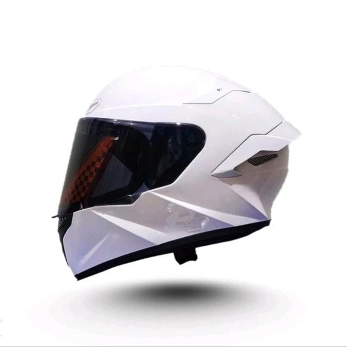Helm Fullface KBR tt course Hitam Dop glossy paket ganteng pria wanita dewasa identik kyt ttc Motorc