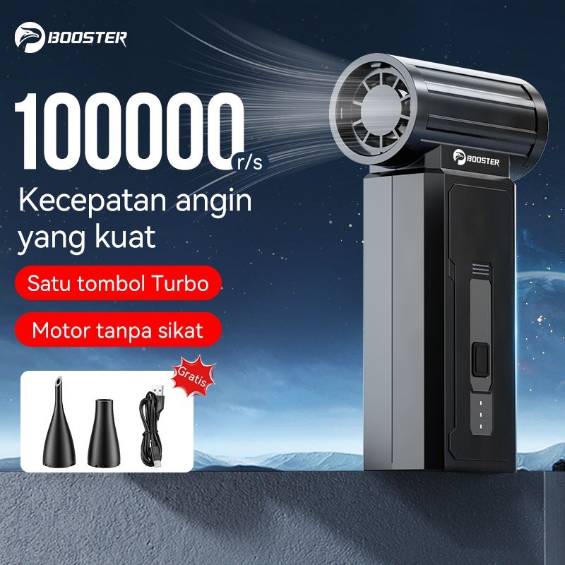Booster MINI Turbo Fan W01 Brushless Motor 100,000 RPM Portable Jet Fan Type-C Charger Fan untuk Cam