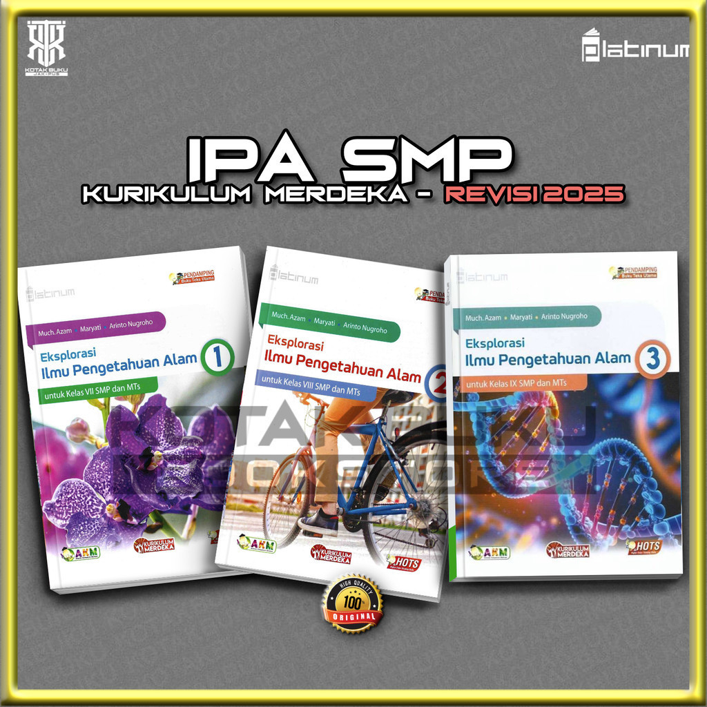 [ TS ] Buku IPA kelas 7 8 9 SMP Kurikulum Merdeka / IPA SMP / Platinum / Tiga Serangkai / Revisi 202