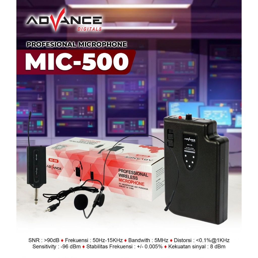 Advance Mic-500 Mic Bando Wireless Mic Clip On / Microphone EksternalCO