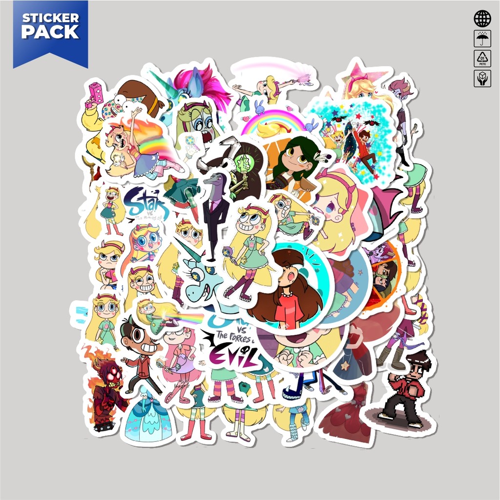 

[100PCS]Stiker Pack Sticker Kartun Star vs The Forces Of Evil Aesthetic Vinyl Anti Air Dekorasi Sticker Laptop Buku Journal Koper Helm Casing HP Gitar Helm Skateboard