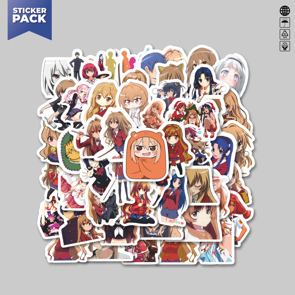

[100PCS]Stiker Pack Sticker Anime Toradora! Lucu Anti Air Stikers Berperekat Waterproof Sticker Decal Buat Motor Helm Buku Journal Koper Casing HP Laptop Botol Minum