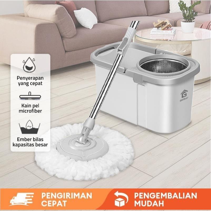 Alat Pel Lantai Peras Otomatis 1966 - Mop Pel Lantai Pel Pelan Lantai Spin Mop