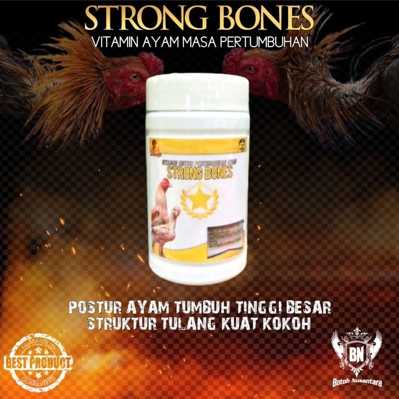 Jamu Ayam petarung Mujarab Vitamin extra kalsium STRONG BONES untuk kekuatan dan pertumbuhan tulang 