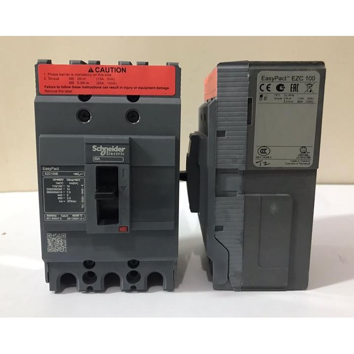 MCCB EZC100B 50A 3P Schneider