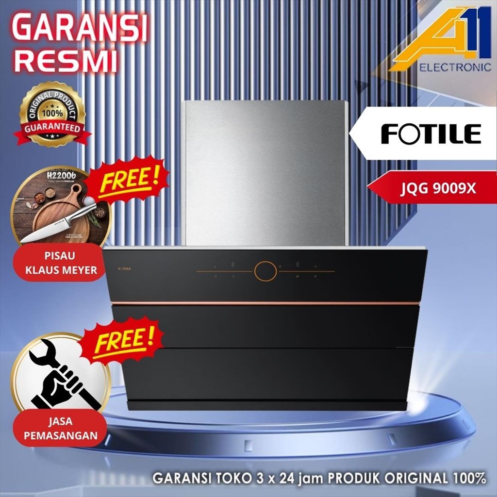 [Free Pisau] FOTILE Chimney Cooker Hood JQG9009X / JQG 9009X / JQG 9009 X FOTILE Smart Sync 90 CM