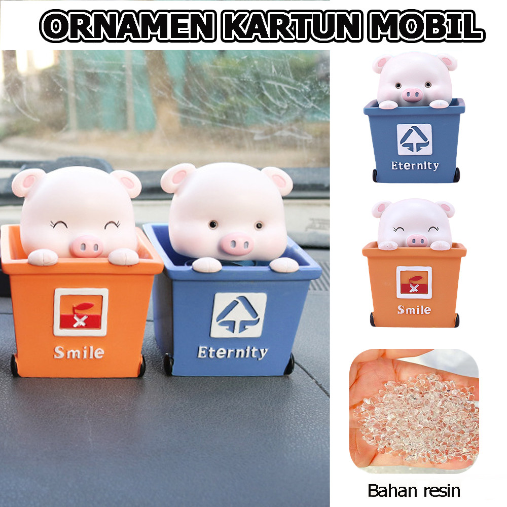 3D Pajangan Dashboard Shake Pig Babi Goyang | Hiasan Mobil
