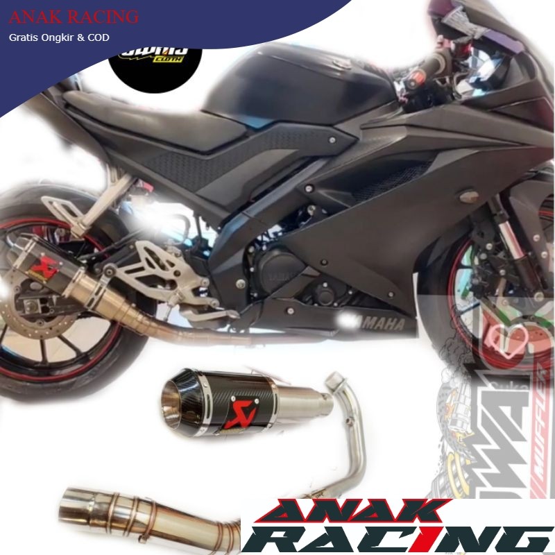 Knalpot Ekzos Akrapovic Yamaha R15 V3 v4 New YZF-R15 1 set exhaust