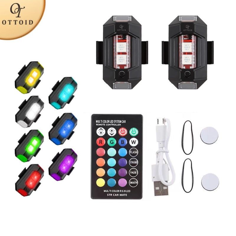 Lampu LED Strobo Safety Sein Depan Belakang Sepeda Motor Isi Ulang USB