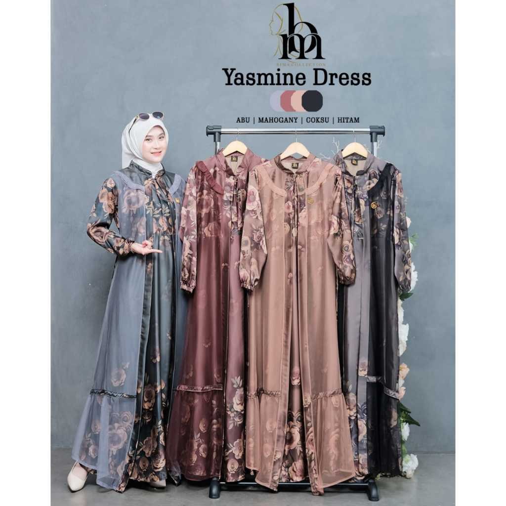 YASMIN MAHIRA DRESS BY BIMA COLLECTION DRESS PESTA KONDAGAN DRESS  BAHAN SILK PREMIUM MIX TILEU
