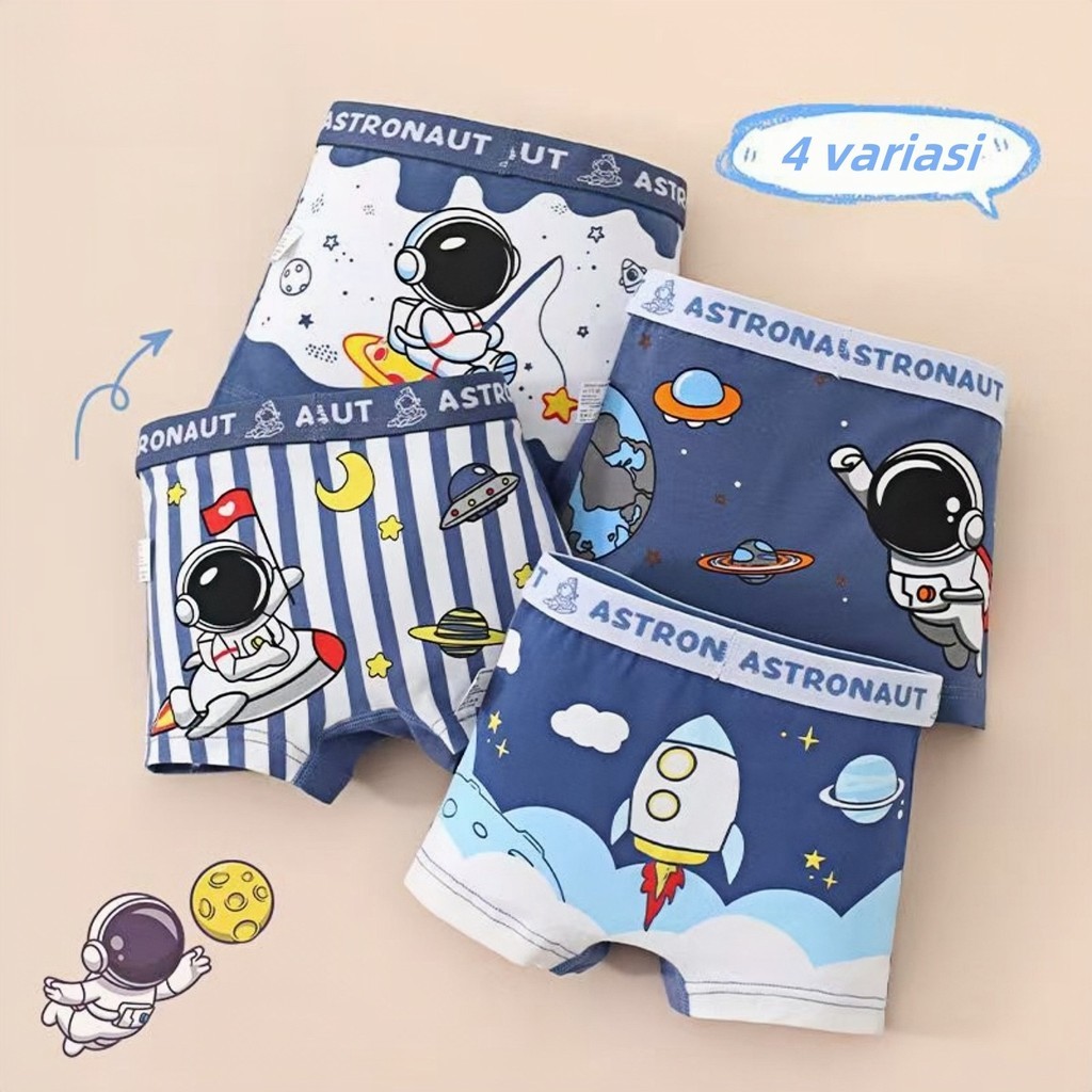 4IN1 Celana Dalam Anak Laki-Laki Pakaian Dalam Anak Laki-Laki CD Anak Laki-Laki