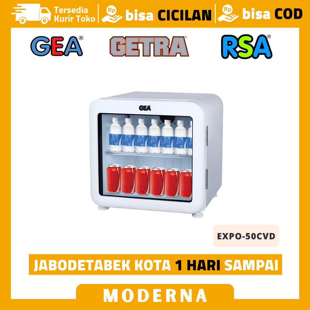 Showcase Freezer Gea EXPO-50CVD Display Mini Curved Glass 50 Liter