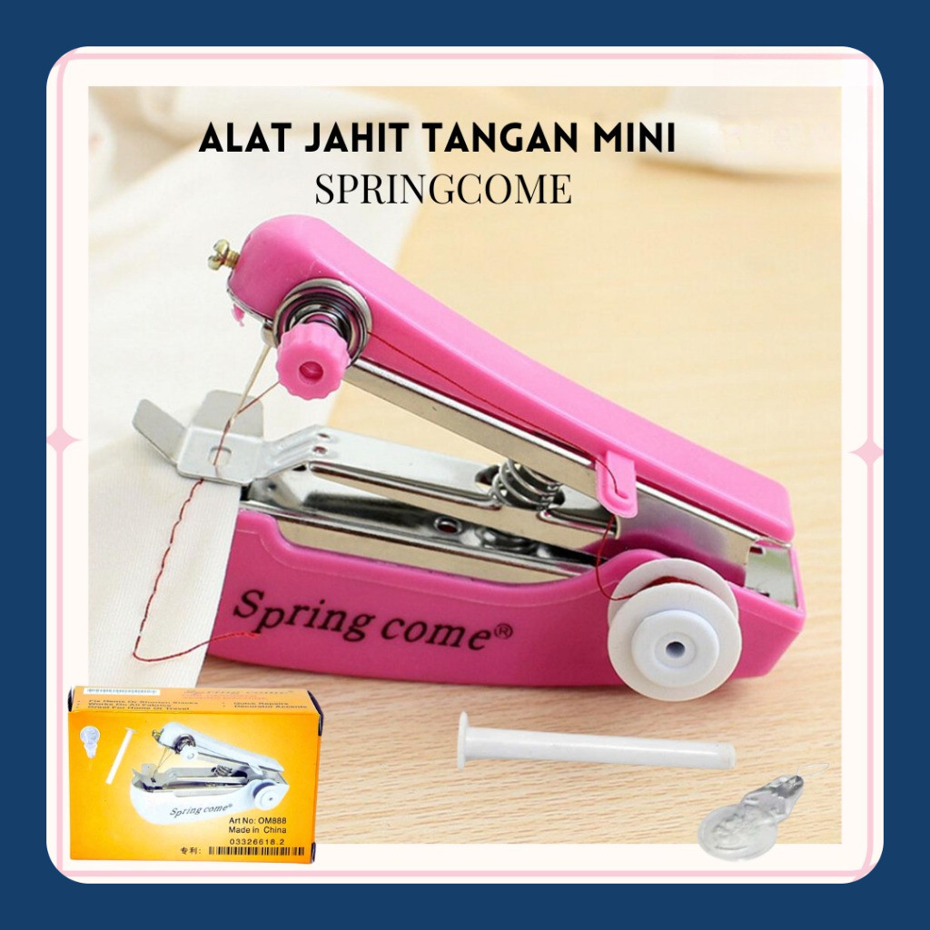 Springcome Mesin Jahit Portable Mini / Mesin Jahit Tangan Spring Come Alat Jahit Mini Mesin Jahit Mi