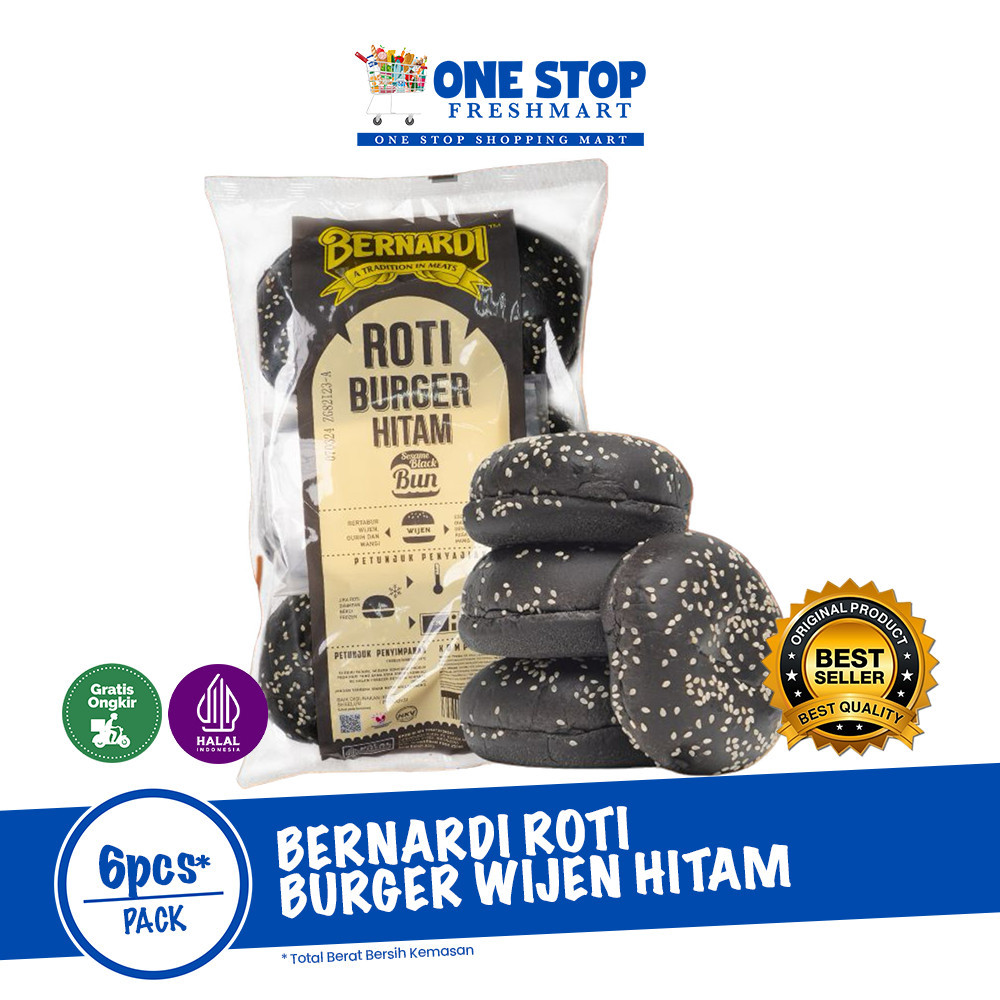 

BERNADI ROTI BURGER WIJEN HITAM ISI 6PCS