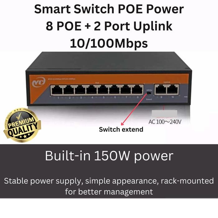 SWITCH POE 4Port / ￼SWITCH POE 8Port / POE SWITCH 4+2PORTS / POE SWITCH 8+2PORTS 10/100Mbps / SWITCH