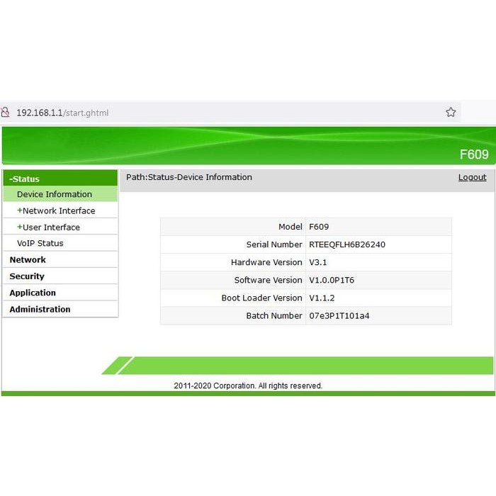 ONT ZTE F609 V3 XPON BARU TANPA ADAPTORNew
