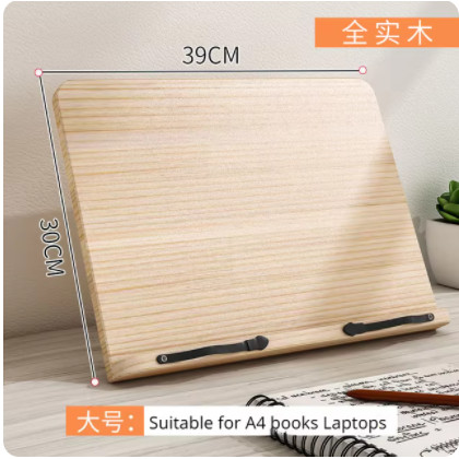 Adjustable Reading Stand Student Book Wooden Book Computer Tablet Stand Textbook Book Holder for Rea