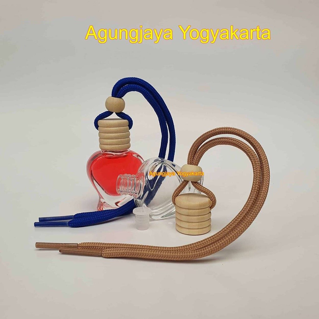 Botol Parfum Tali 10 ml Heart / Botol Gantung / Botol Parfum Gantung / Botol Parfum Mobil / Botol Pa