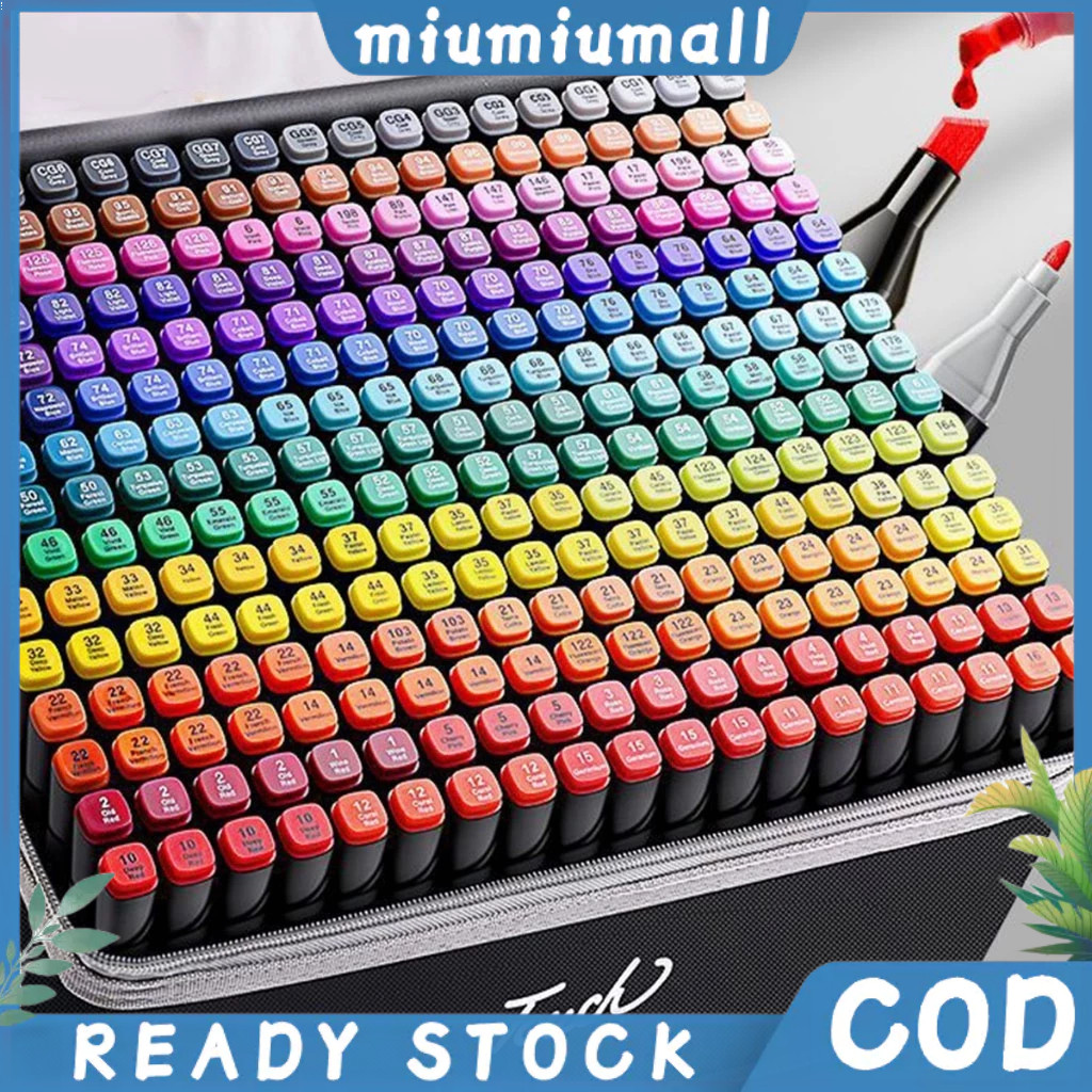 

KAYDEN STORE 【COD】Touch 204/168/120 Warna Sketsa Spidol Umum General Marker Set Animation Markers Pena Berujung Ganda