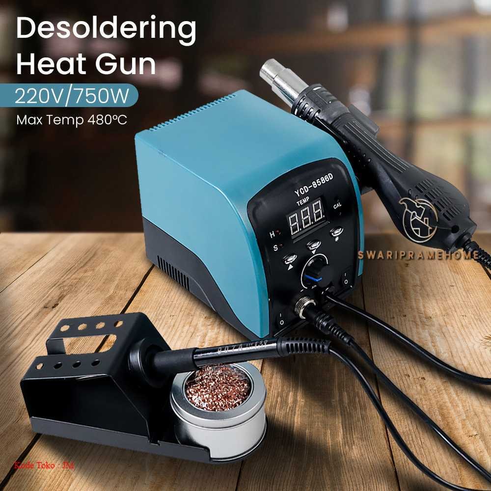 Desoldering Heat Gun Solder dengan | Stasiun 220V/750W - YCD-8586D Promo Terbatas | Hot Item | Best