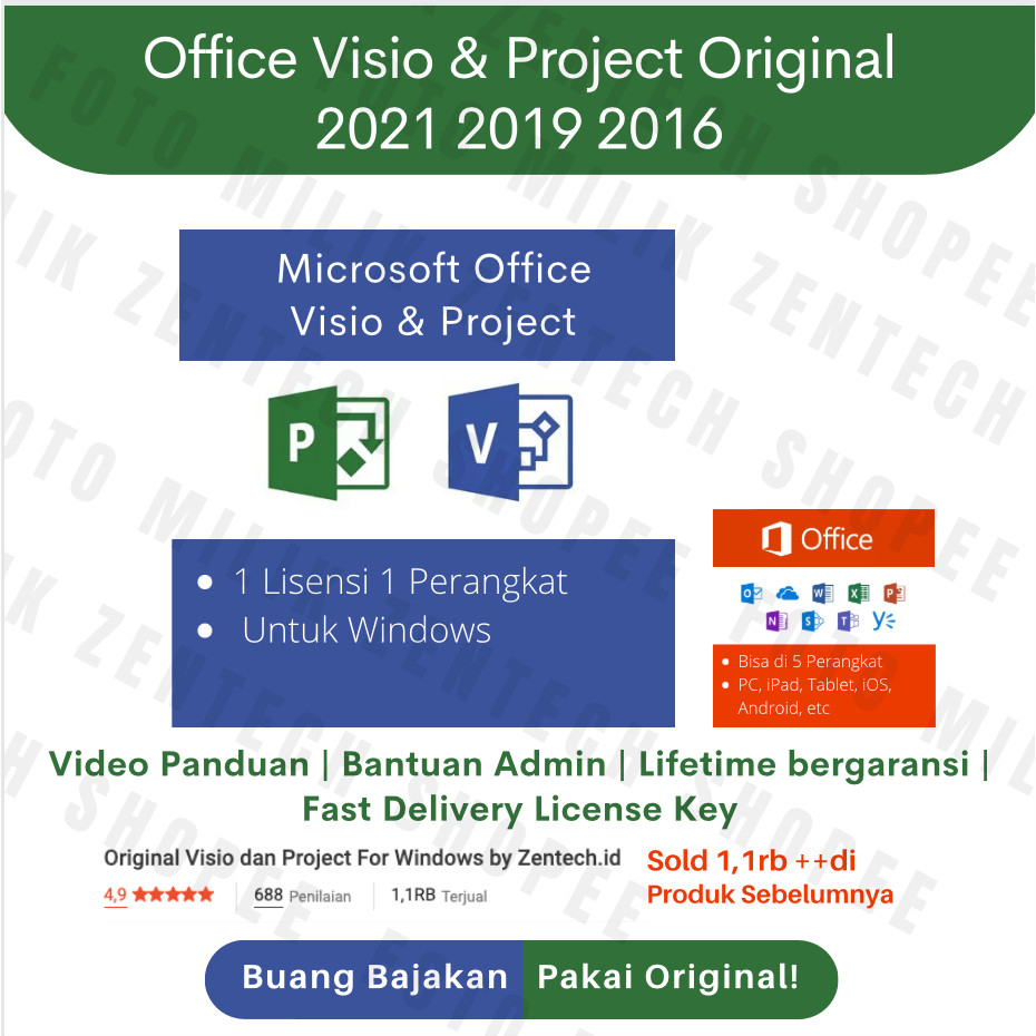 Ms Office Visio Project 2021 2019 2016 Original for Windows