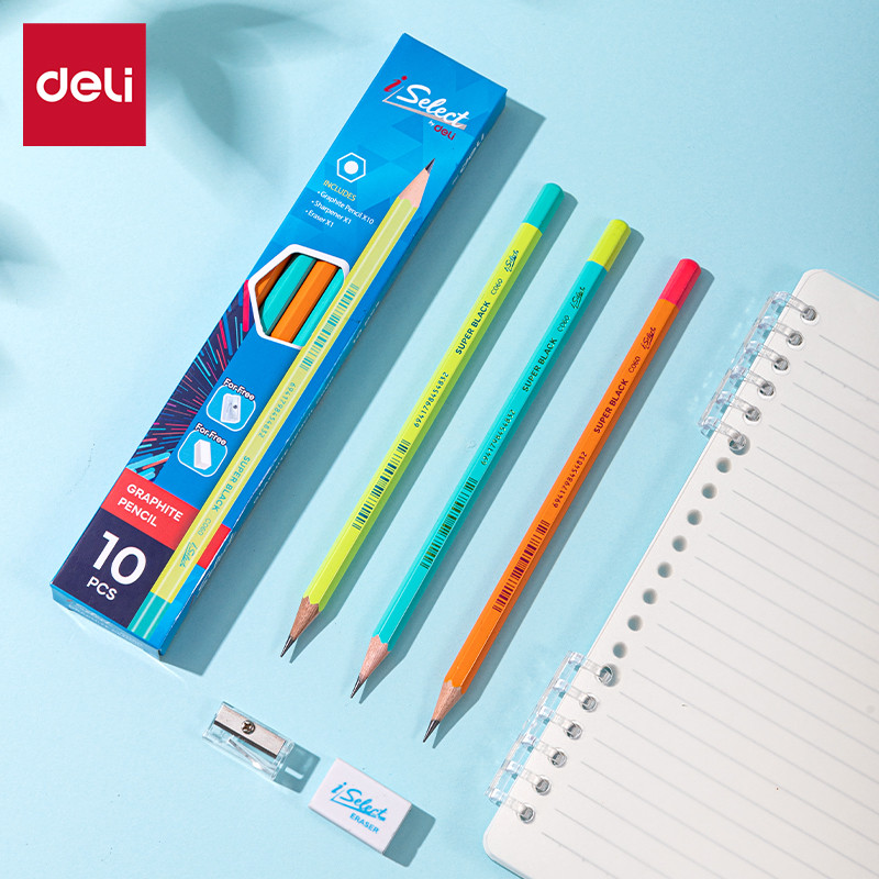

Deli I-Select Pensil HB 10pcs / Graphite Pencil Mudah Diraut dan Tidak Mudah Patah EC060