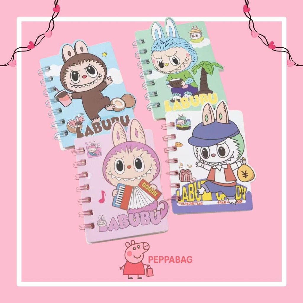 

Note book Ring Motif Memo Kecil A7 Spiral isi notebook Mini Buku Tulis Ring Karakter Lucu - ES0521