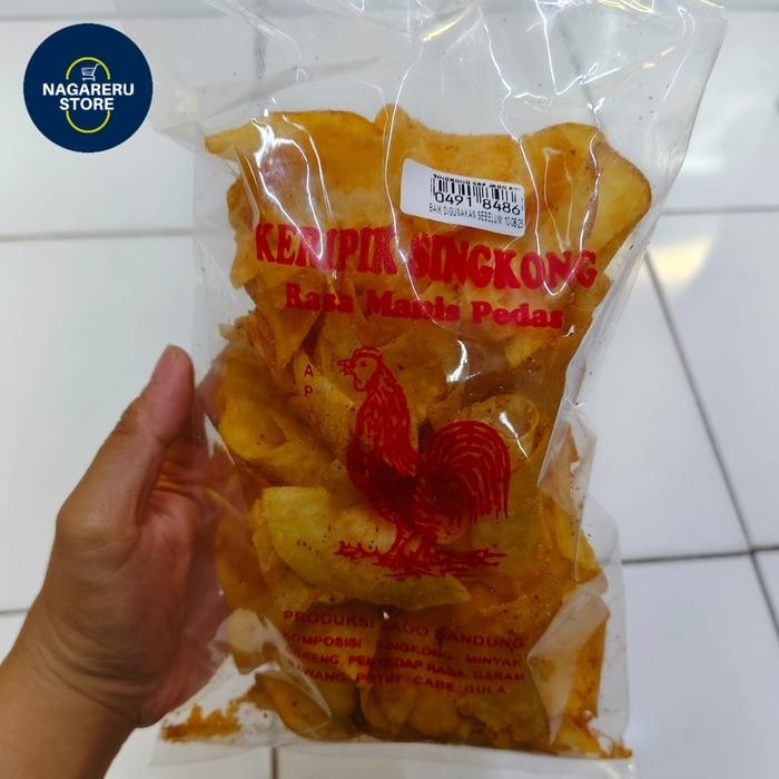 

Keripik singkong rasa manis pedas cap ayam jago -+150gr