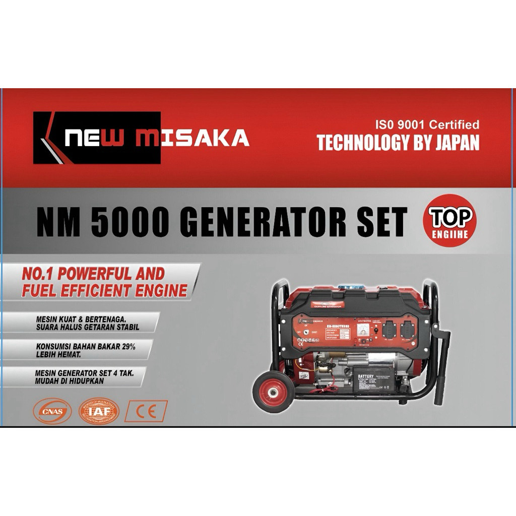 PROMO GENSET NEW MISAKA GENERATOR MISAKA NM5000 GENSET 3000watt