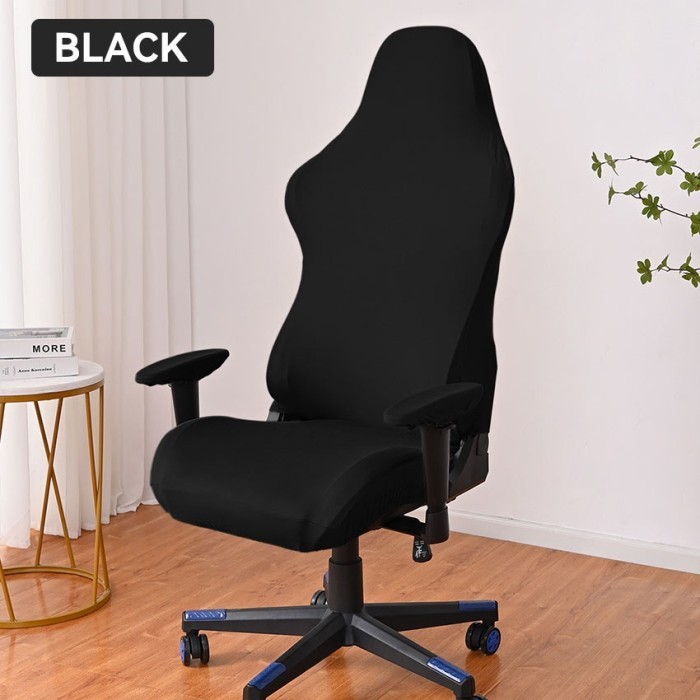 Sarung Kursi Gaming / Gaming Chair Cover / Sarung Kursi Kantor - Black