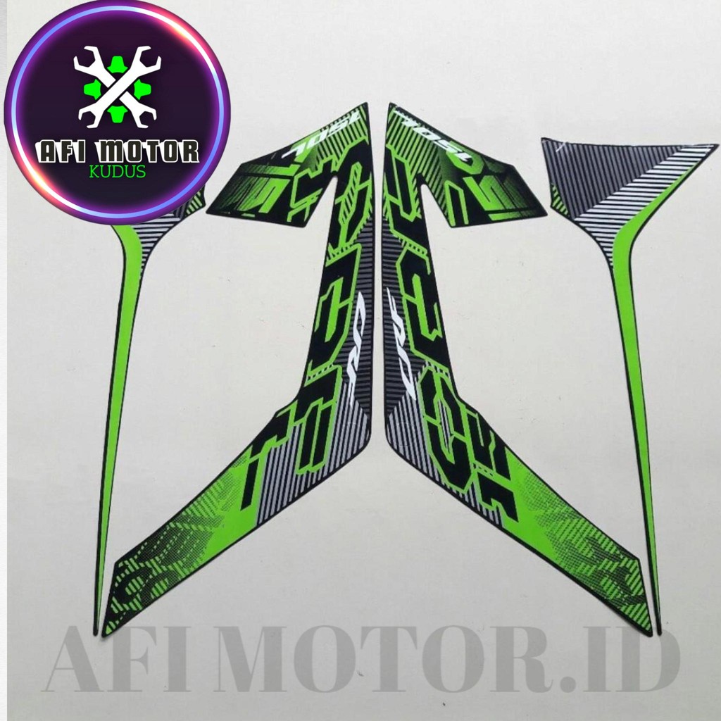 Striping Stiker Polet List Motor HONDA CRF 150L 2019 2020 2021 2022 Full Hitam Hijau Body Bodi Set S
