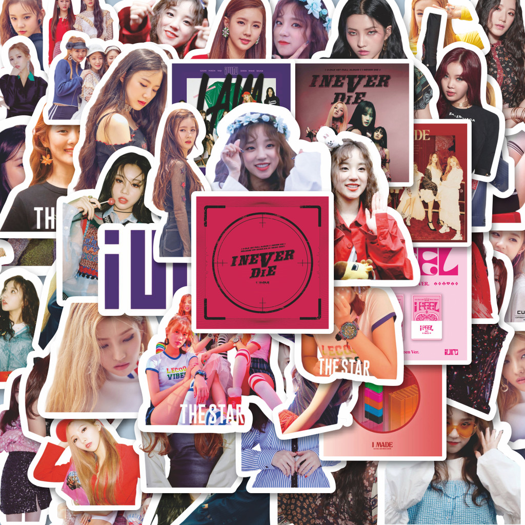 

100PCS Lucu Stiker Girl Band Korea (G) I-DLE Stiker Aesthetic Stiker Anti Air Stikers Berperekat Waterproof sticker decal buat Motor Helm Buku Journal Koper Casing HP Laptop Botol Minum Hadiah anak