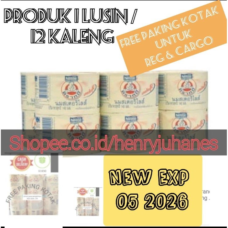 

Susu Beruang / Sterilized Milk / Bear Brand High Calcium 1 Lusin / 12 Kaleng Logo Halal
