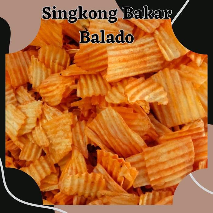 

Keripik singkong bakar balado / singkong balado Cemilan Food - 1/4 kg