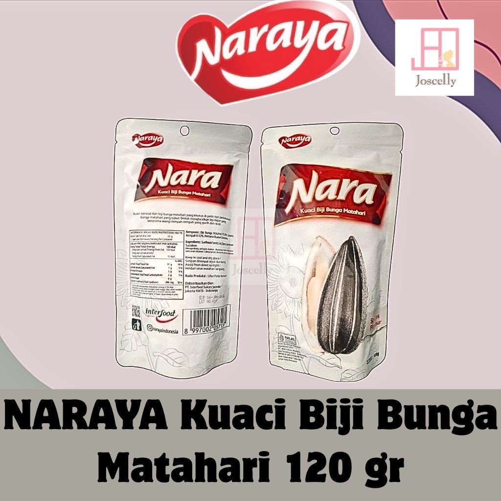 

JOSCELLY.ID NARAYA Kuaci Biji Bunga Matahari 120 gr