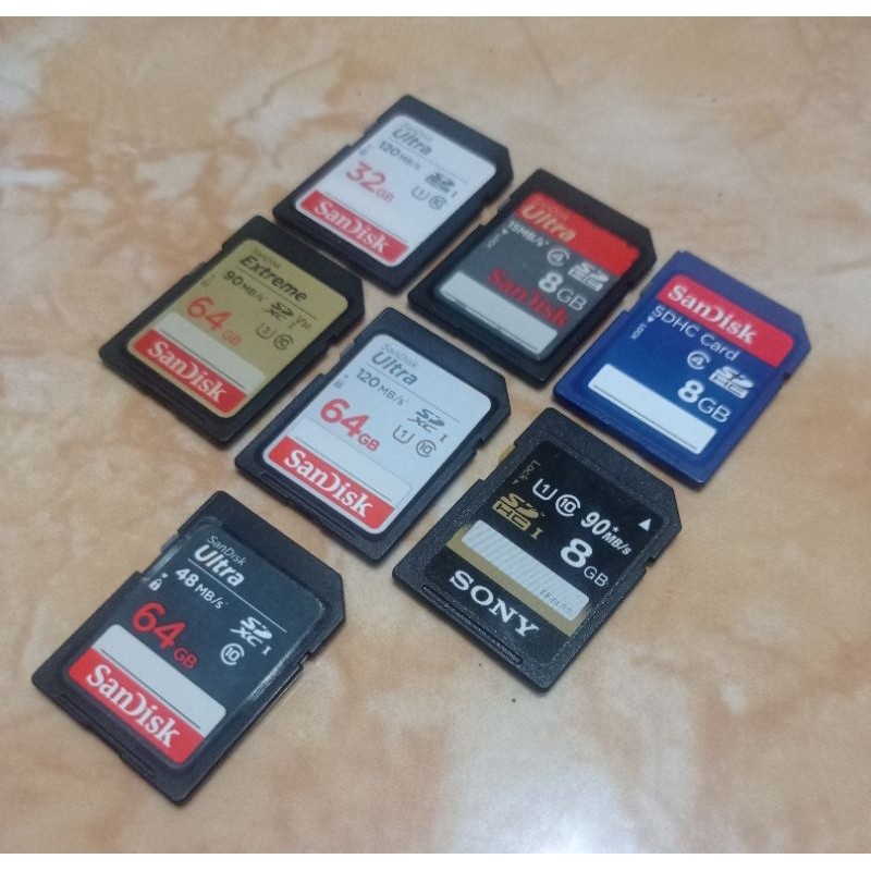 MEMORI KAMERA DSLR MIRRORLESS micro sd sandisk card 8gb 16gb 32gb 64gbCO