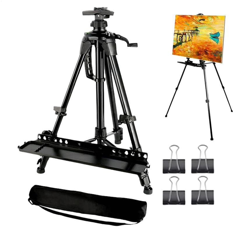 

Art Painting Easel Stand Tripod Adjustable Portable Easels Canvas Rack Holder Metal Tripod With Paint Tray For Adult Teen Table