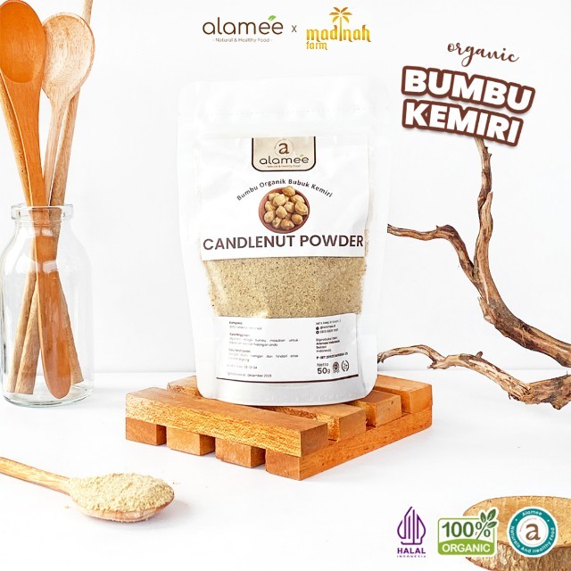 

ALAMEE Kemiri Bubuk Candlenut Powder Bumbu Dapur Organik Masak Murni Asli Tanpa Campuran madinah