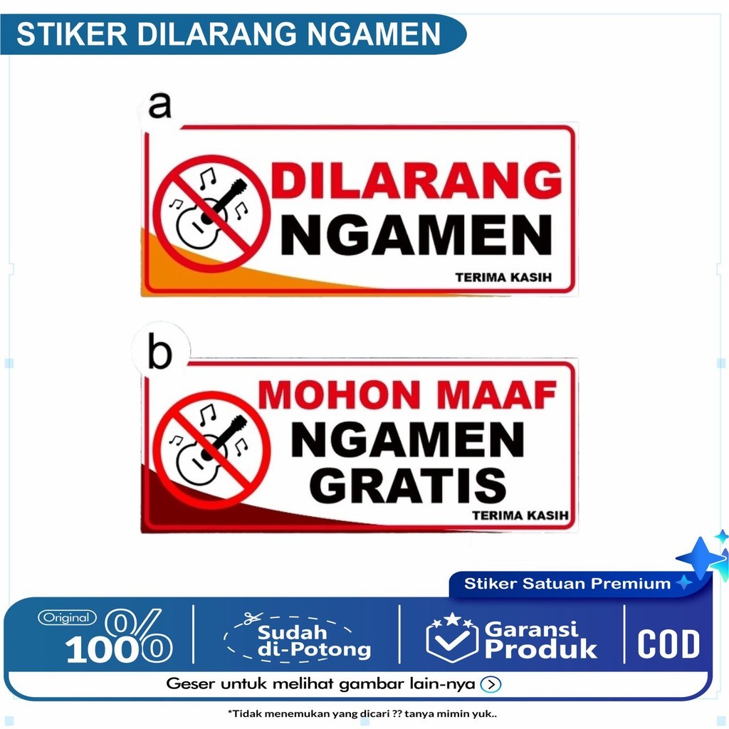 

stiker dilarang ngamen