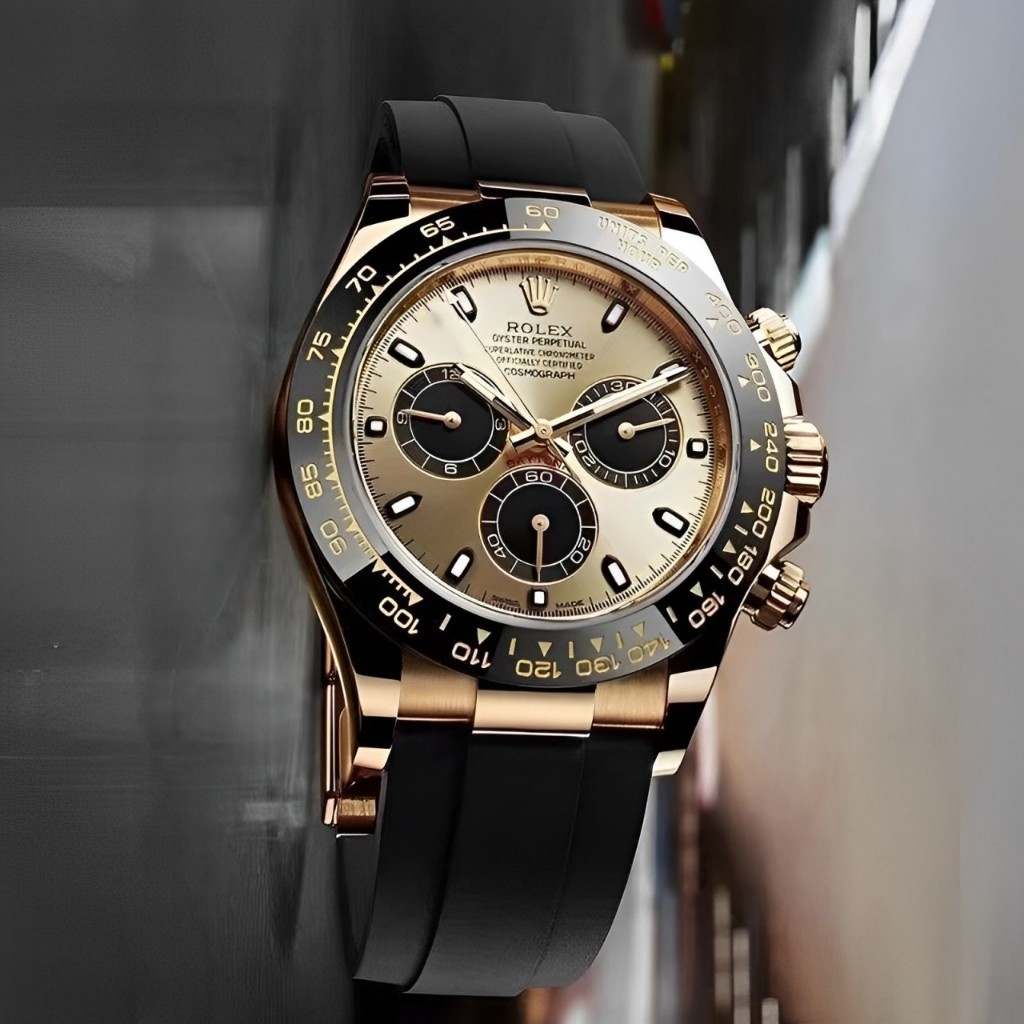 【100% ASLI】Original Jam tangan Rolex pria Cosmograph Daytona M116518LN-0048 Automatic 18CT Teflon ma